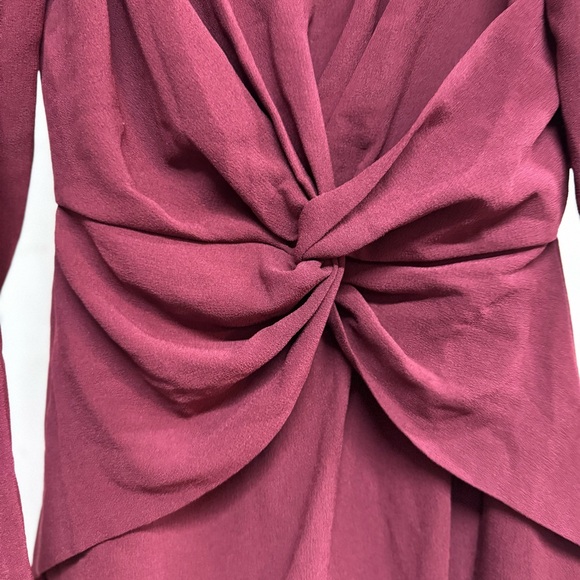 DRESS THE POPULATION COBY LONG SLEEVE STRETCH CREPE RWIST DRESS SIZE medium - Picture 3 of 7